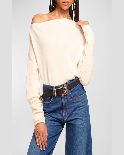 Chance One-Shoulder Wool Sweater