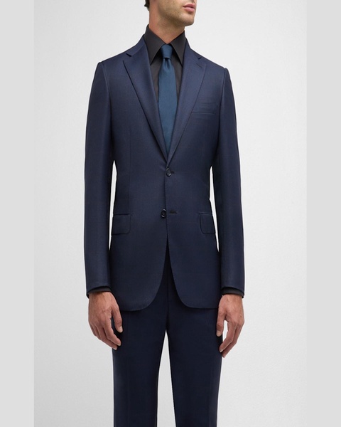 Men's Windowpane Wool Suit