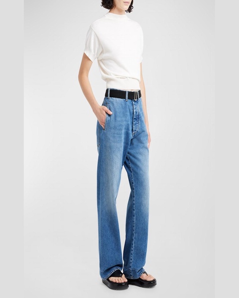 Denim Belted Trousers