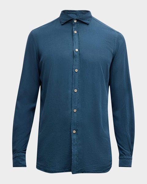 Men's Garment-Washed Lyocell Sport Shirt