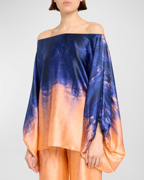 Tie-Dye Bellagio Off-Shoulder Blouse