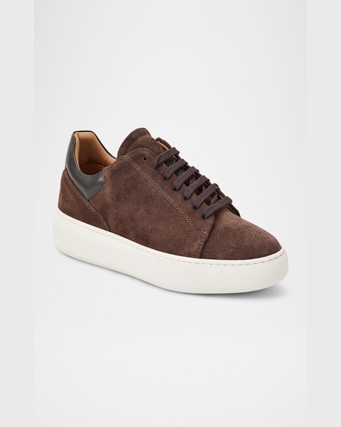 Men's Salvatore Low-Top Suede Sneakers 