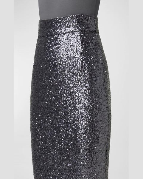 Sequin Jersey Pencil Skirt