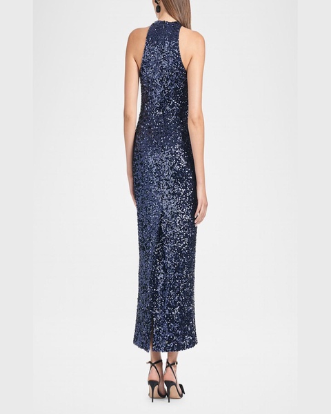 Meera Sleeveless Sequin Column Midi Dress