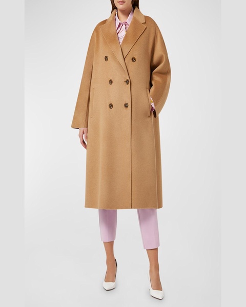 Plus Size Bratto Double-Breasted Wool Coat