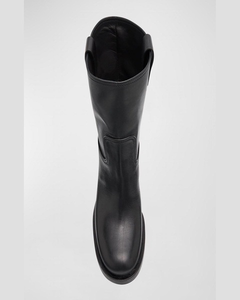 Calfskin Short Moto Booties