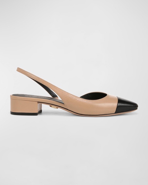 Cecile Leather Slingback Ballerina Flats