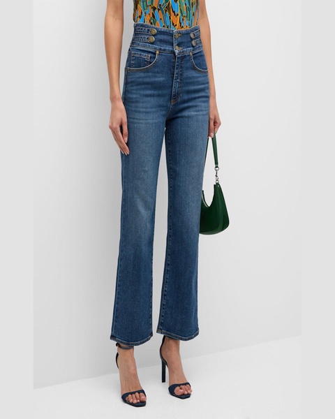 Liv High-Rise Straight-Leg Jeans 