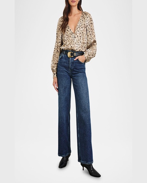 Sandra Leopard Blouse