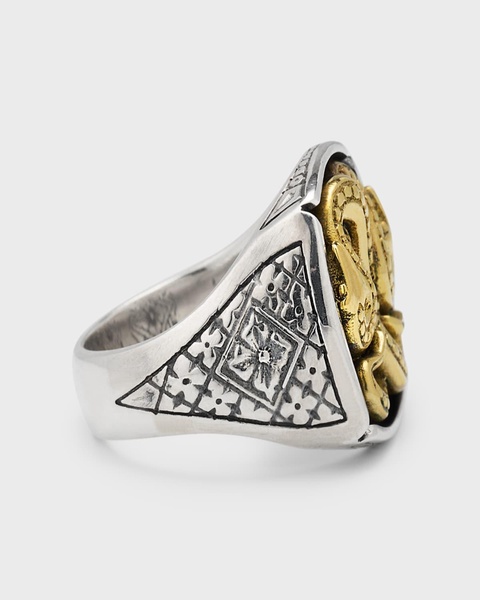 Men's Two-Tone Serpent Statement Ring