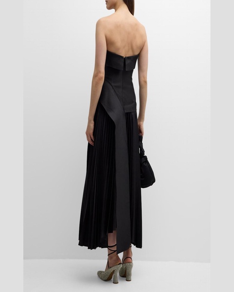 Hammil Draped Strapless Midi Dress