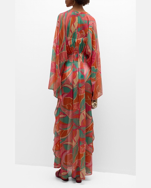 Palm Printed Austin Caftan Coverup