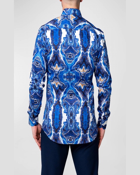 Men's Fibonacci Oil Spill Sport Shirt