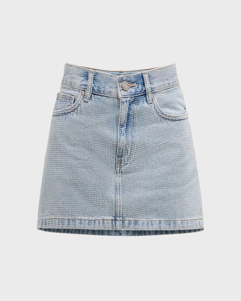 Denim Hotfix Mini Skirt