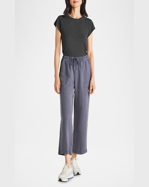 Angie Cropped Wide-Leg Pants