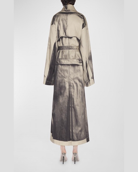 Trench Trompe Loeil Belted Oversized Trench Coat