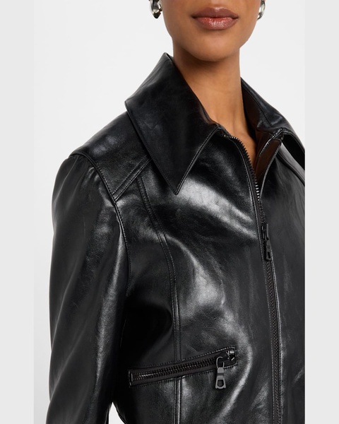 Hyde Cropped Vegan Leather Jacket 