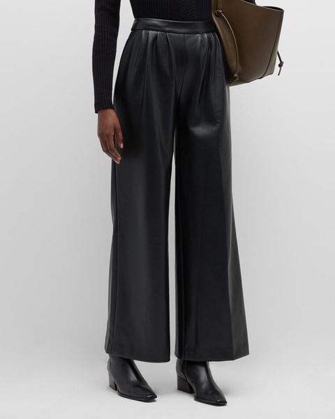 Pleated Wide-Leg Trousers