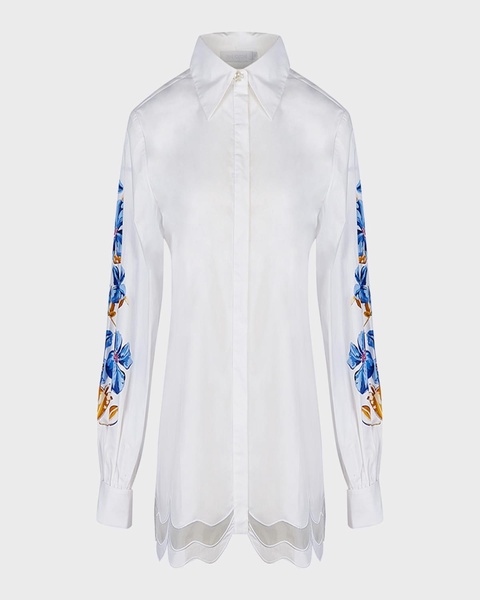 Zephyra Floral-Print Cotton Poplin Shirt