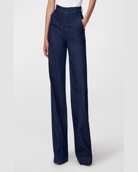 High Rise Denim Trousers