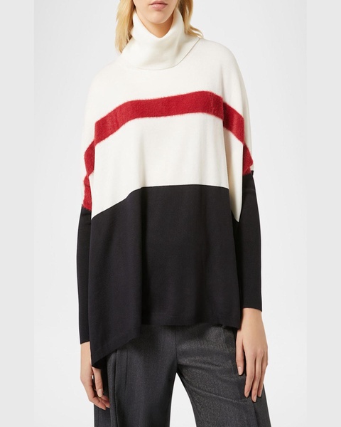 Plus Size Agrume Colorblock Turtleneck Sweater