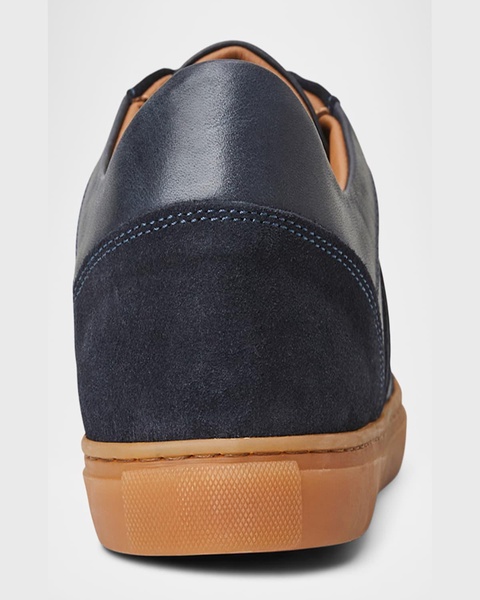 Men's Baccio Suede and Leather Low-Top Sneakers