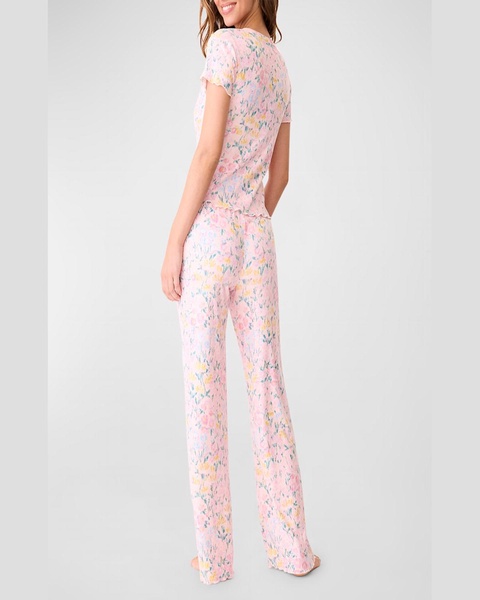 Floral Fields Button-Down Pajama Set