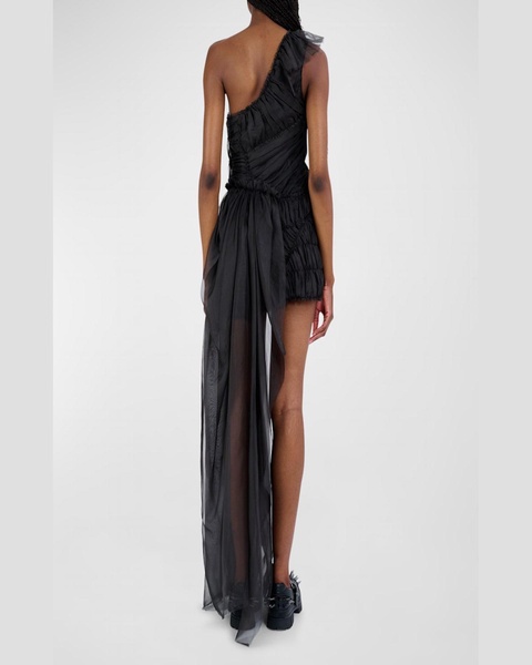 Jazzelle Ruched One-Shoulder Gown 