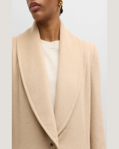 Shawl-Collar Camel Hair Princess Coat 