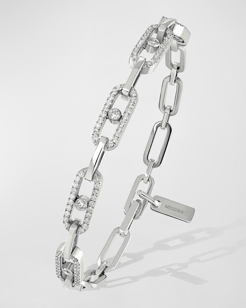 Move Uno 18K White Gold Multi-Diamond Bracelet