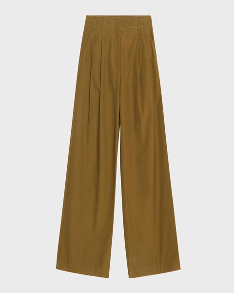 Lani Wide-Leg Cotton Twill Pants