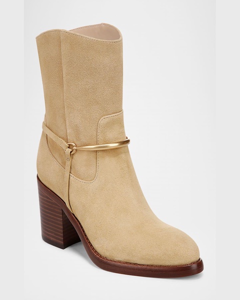 Camden Suede Harness Western Booties