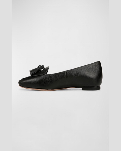 Cleo Leather Tassel Ballerina Loafers