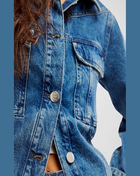 We The Free Jade Cropped Denim Jacket