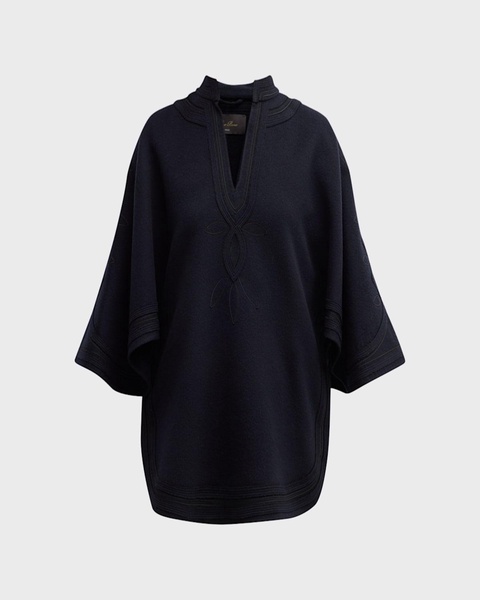 Lia Embroidered Cashmere Cape 