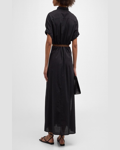 Linnet Belted Cotton Maxi Shirtdress