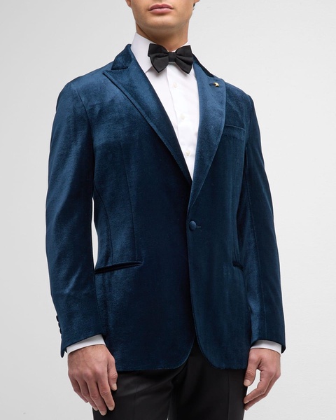 Men's Velvet Peak-Lapel Dinner Jacket