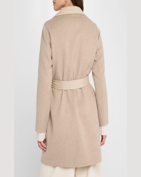 Cashmere-Blend Wrap Coat