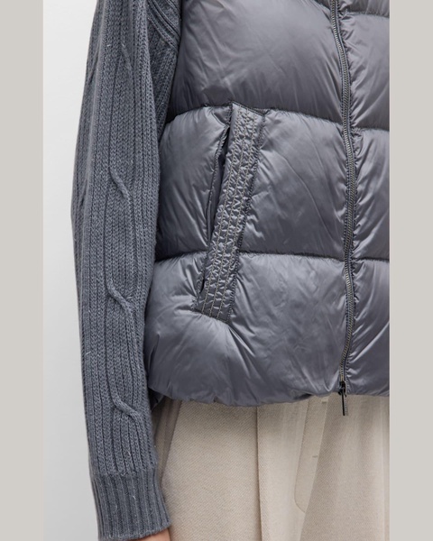 Chain-Trim Puffer Vest