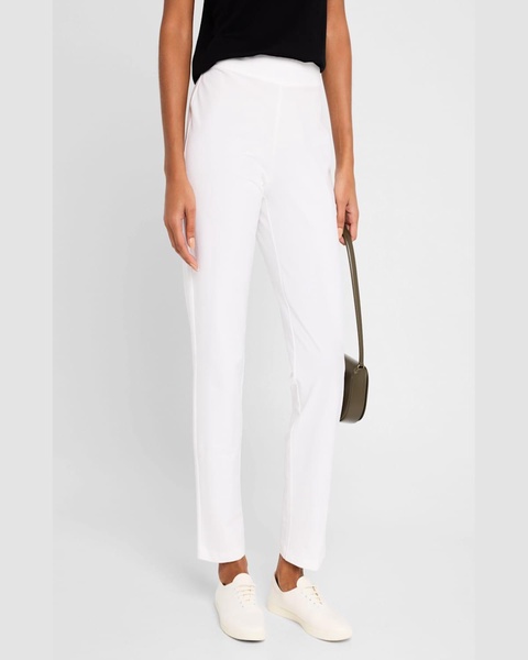 Cropped Stretch Crepe Skinny Pants