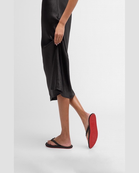 Loubi Donna Spike Red Sole Flip Flops