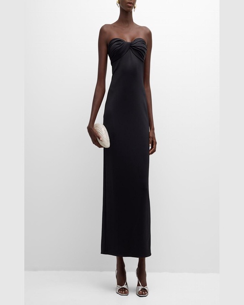 Twist Strapless Maxi Dress