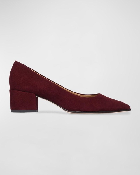 Millie Suede Block-Heel Pumps