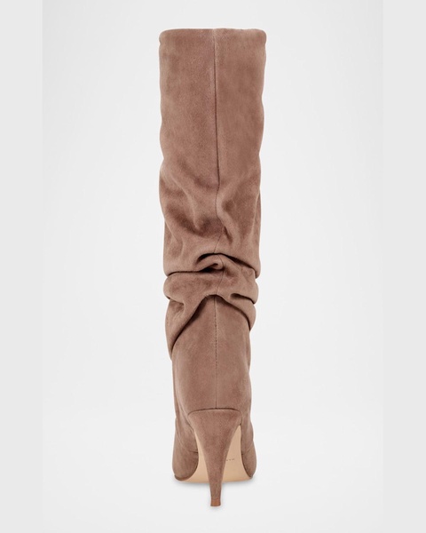 Retro Slouchy Suede Mid Boots