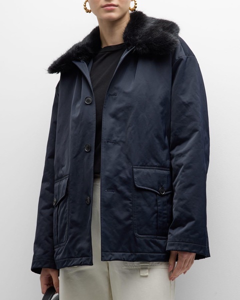 Blaise Faux Fur Collar Nylon Parka