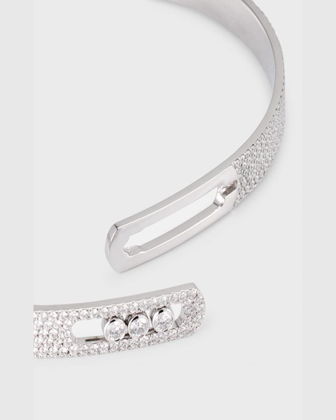 Move Noa 18K White Gold Full Diamond Pave Bracelet