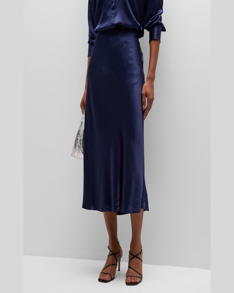 Anya Satin Midi Skirt 