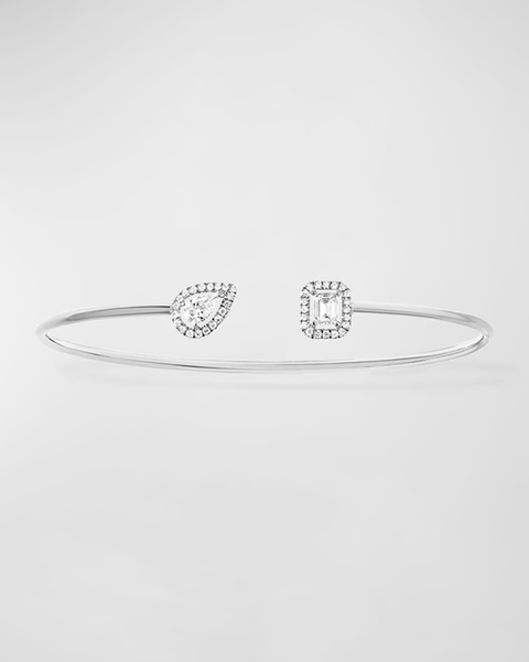 My Twin 18K White Gold Thin Bangle Bracelet