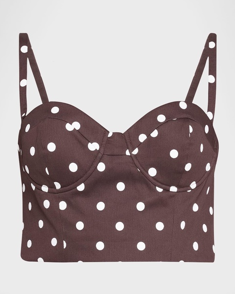 Polka Dot Bustier Top