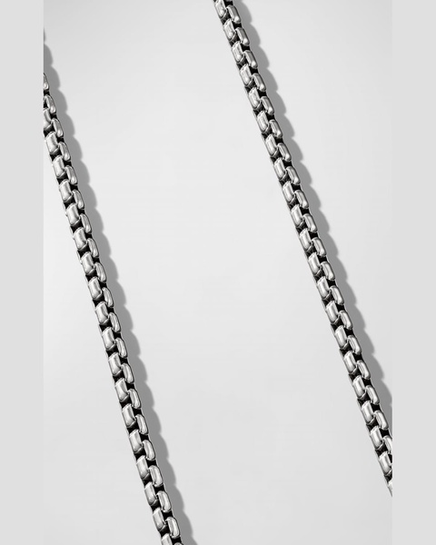 Men's Box Chain Necklace in Silver, 5.2mm, 22"L